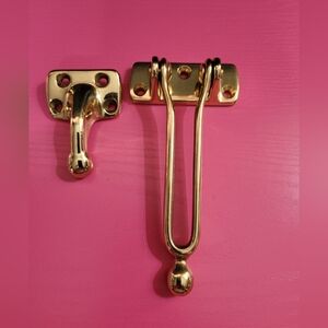Heavy Solid Metal Door Security Latch Unbranded Gold Colored (0502)